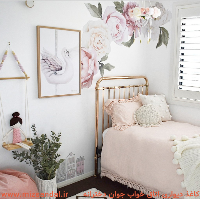عکس کاغذ دیواری برای اتاق خواب دخترانه- طرح های کاغذ دیواری اتاق خواب دخترانه- مدل کاغذ دیواری اتاق خواب دخترانه