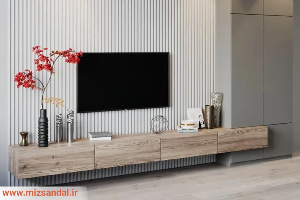 میز تلویزیون دیواری انتخابی مدرن برای خانه‌های نقلی مدرن